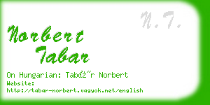 norbert tabar business card
